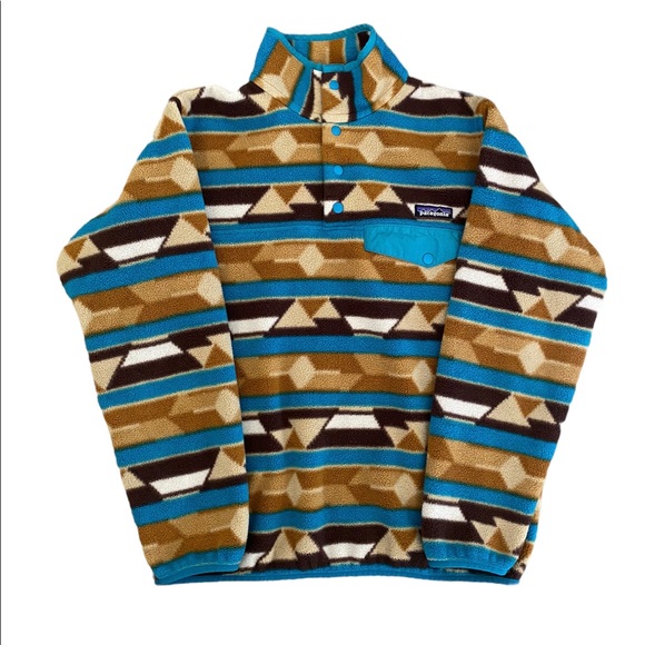 Patagonia Synchilla Lightweight Snap-T Pullover Jacket women's medium tango bear - Picture 2 of 4